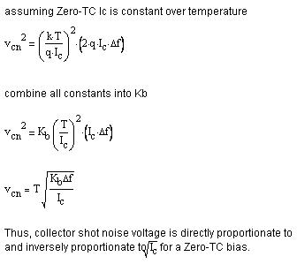 Zero-TC偏置集电极噪声电压