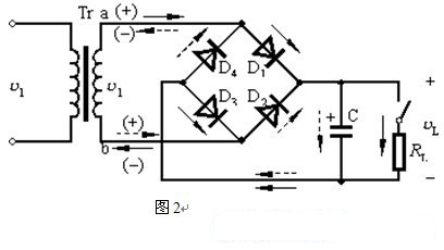 单相桥式整流滤波电路如图2