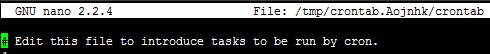 输入crontab任务命令时可能会因为crontab默认编辑器的不同
