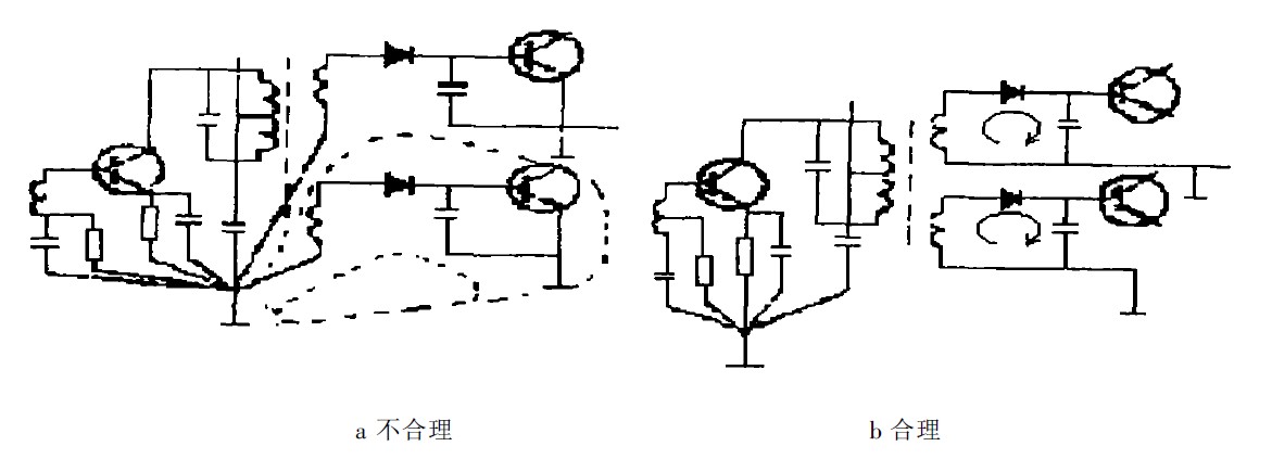 图5  分组检波器的一点接地