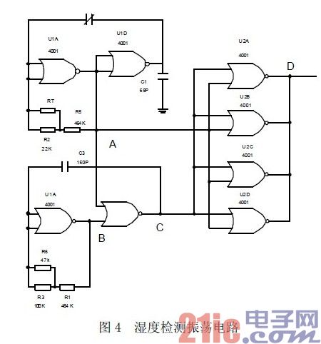 湿度检测振荡电路