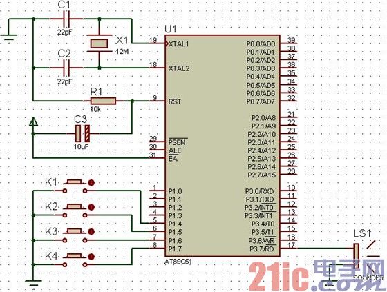 按键发音电路图