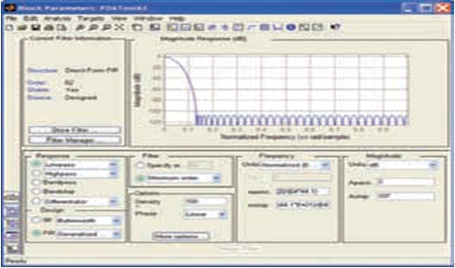 图4：用Simulink的滤波器设计与分析(FDA)工具实现滤波器。