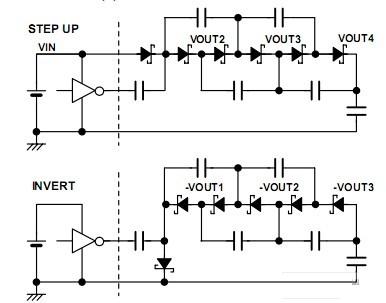肖特基二极管组成的电荷泵多电压输出电路