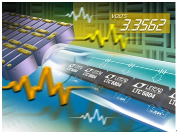 图 1：凌力尔特的 LTC6804 能够以 16 位分辨率和好于 0.04% 的准确度测量多达 12 个电压高达 4.2V 和串联连接的电池