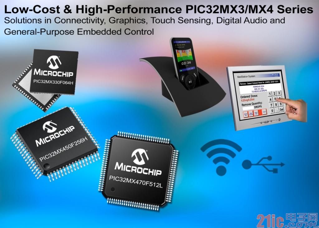 Microchip宣布推出PIC32MX 32位单片机产品组合
