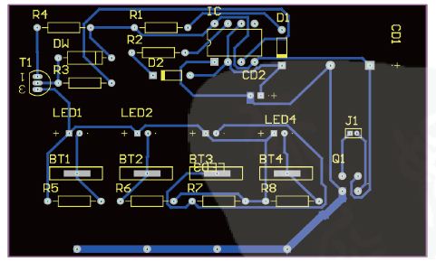 图2 电池充电器PCB图