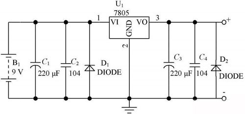 图3电源电路图。
