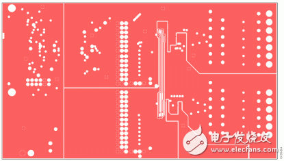 图4. EVAL-CN0235-SDPZ PCB的第3层包含屏蔽的AD8280菊花链信号