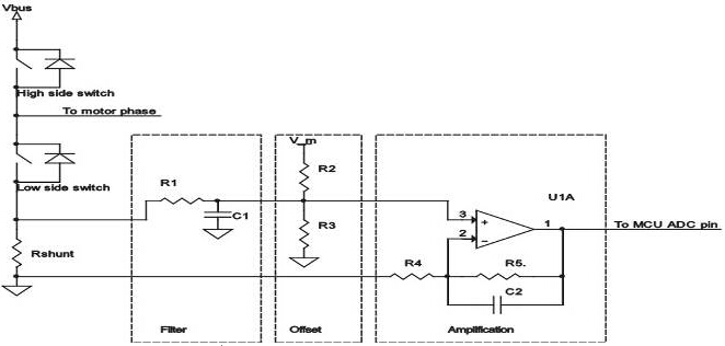 图2 常用Shunt电阻电流检测电路原理图