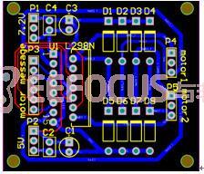 附图三、做好的L298驱动电路PCB