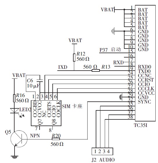 图4 TC35I 模块电路连接图