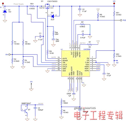 图3:数字热插拔电路原理图