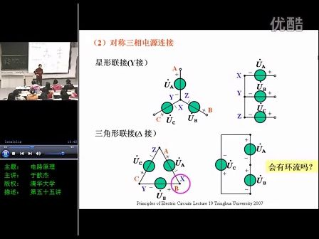 清华大学电路原理第19讲_对称三相电路计算，三相电路的功率（上）
