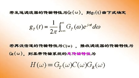 大学必修通信原理第五章第四节 基带脉冲传输与码间串扰