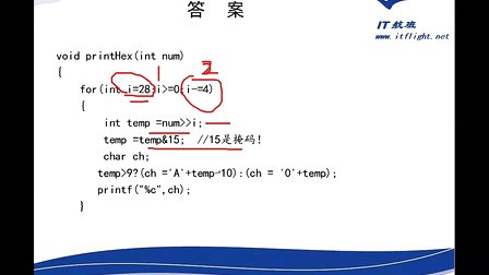 徐彤C语言开发第018部分：位运算第0219讲：例16-十进制按十六进制输出