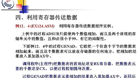 石油大学汇编语言第十二章第四节 调用程序和被调用程序之间的数据传送