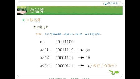 希赛教育等考学院C语言教程-位运算