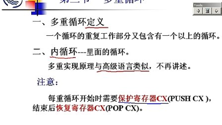 石油大学汇编语言第十一章第三节 多重循环