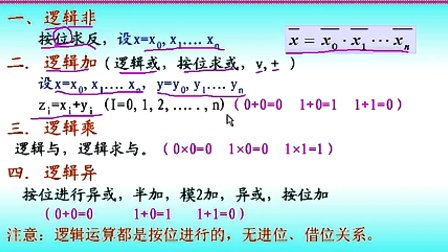 计算机组成原理第三章第六节逻辑运算