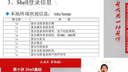 兄弟连Linux视频 10.6.3 Shell基础-环境变量配置文件