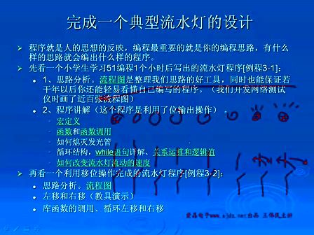 王伟民老师零基础十天学会51单片机视频教程3-1 流水灯设计