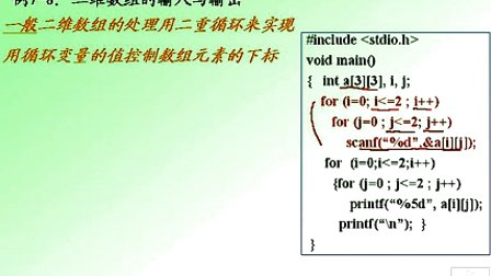 石油大学曾怡 C语言程序设计 第七章第三节 二维数组