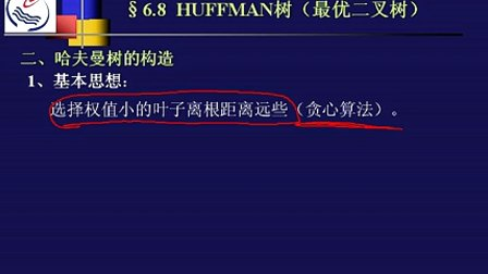 石油大学数据结构第八节 HUFFMAN树（最优二叉树）