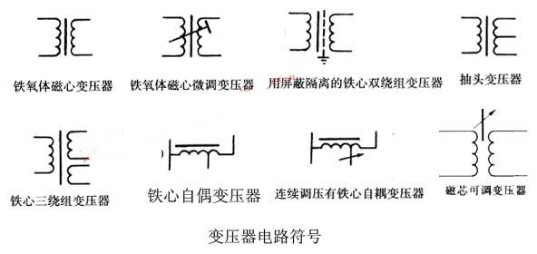 电子变压器电路符号及图片识别