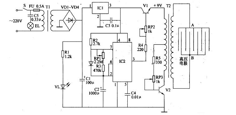 高压脉冲发生器电路图大全-文章-硬件设计-原理图设计