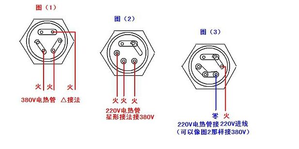 220v电热管怎么连接_220v电热管接线图