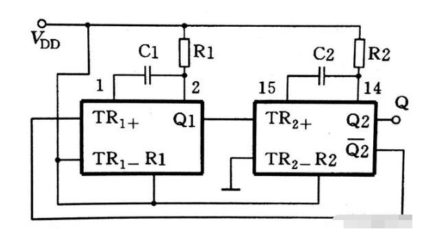 触发器组成的多谐振荡器电路