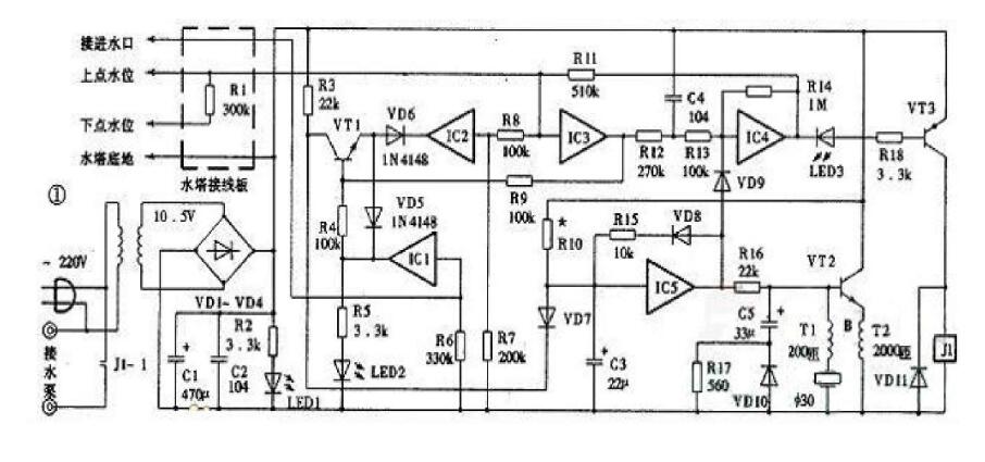 简易水位控制器电路图详解