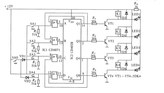 简要分析四路互锁开关电路图-文章-硬件设计-原理图